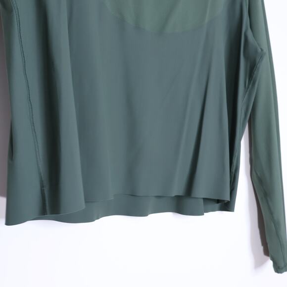 LULULEMON Another Lap Strong Long Sleeve Dark Forest Cropped Active Women's 10 - Picture 5 of 6